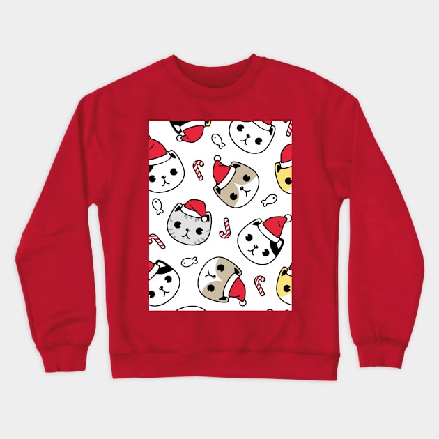 Christmas Cats Crewneck Sweatshirt by queensandkings